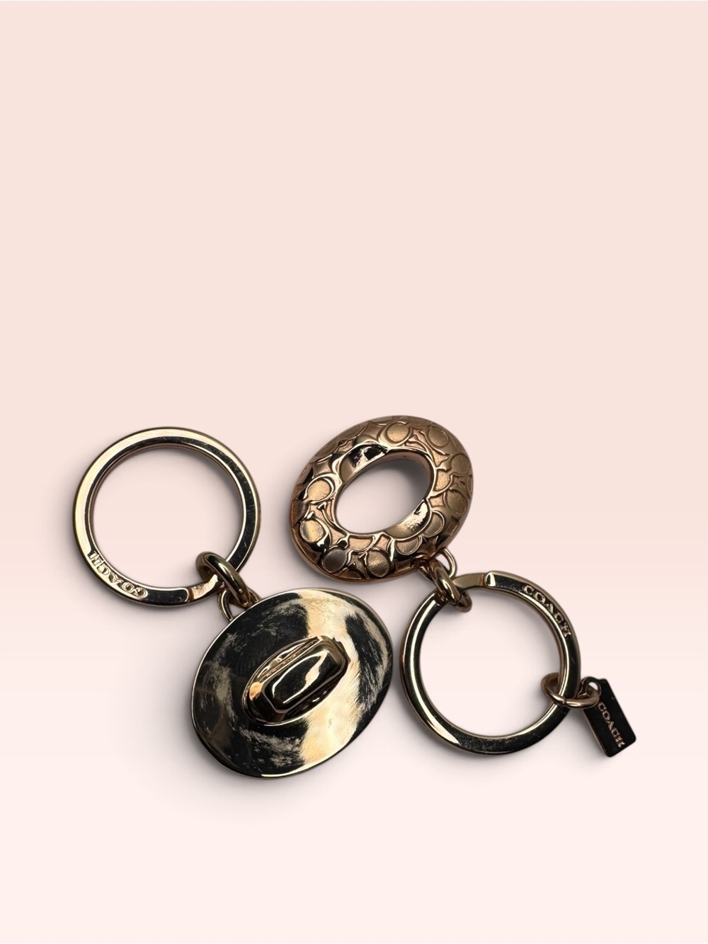 Coach Y2K Rose Gold Valet Key Chain - Picture 2 of 5